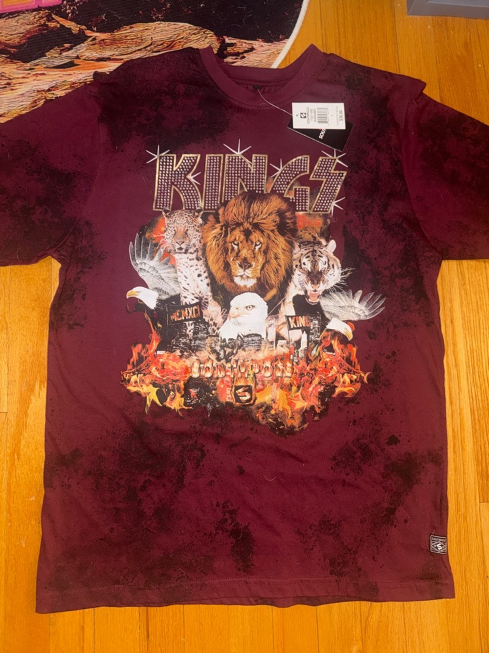 Southpole Burgundy Graphic T-Shirt